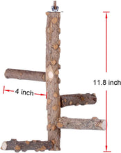 Bird Perch Nature Wood Stand for 3-4Pcs Small Medium Parrots (S-For Small Parrots)