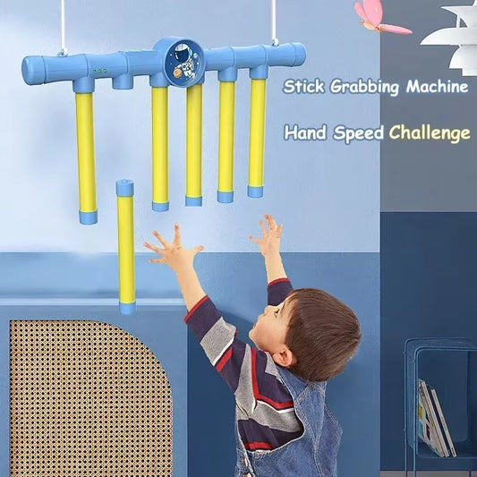 Fun Challenge Falling Sticks Toy, Stick Catcher Machine Training Reaction Ability Early Educational Family Party Toy Sports Game