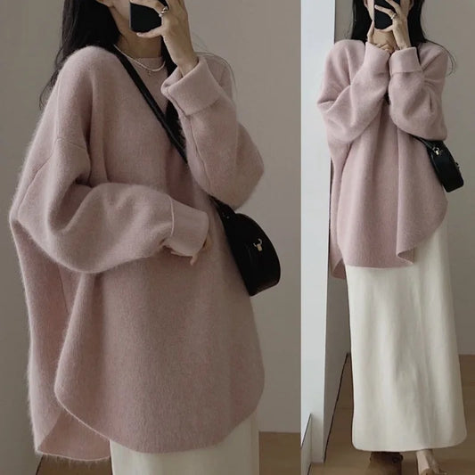 Sweater women's autumn clothing new autumn and winter French chic and beautiful unique knitted base sweater pullover inner top